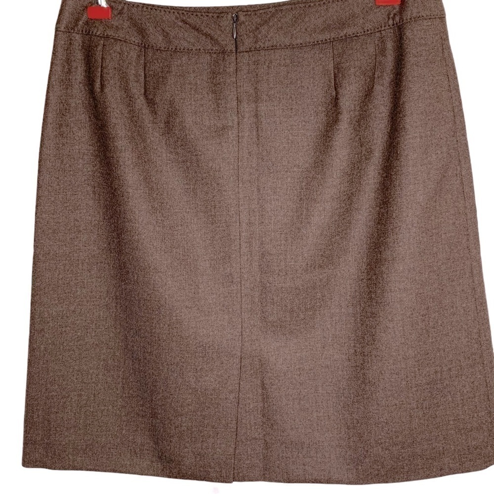 VTG Pendleton Virgin Wool Pencil Skirt 16 Petite Truffle Brown Lined Knee Length